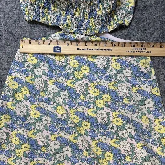 Lulus Dress Womens Small Blue Floral Print Cutouts Maxi Slit It's a Perfect Pick - Picture 10 of 12